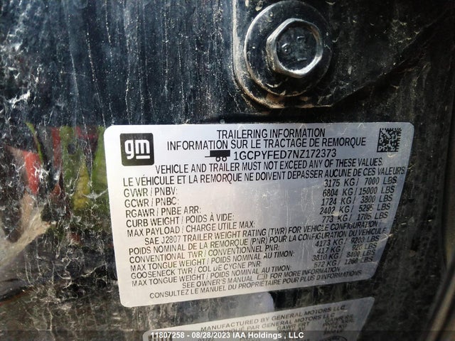 Chevrolet Silverado 1500 Ltd Lt Trail Boss 2022 1GCPYFED7NZ172373 Image 9