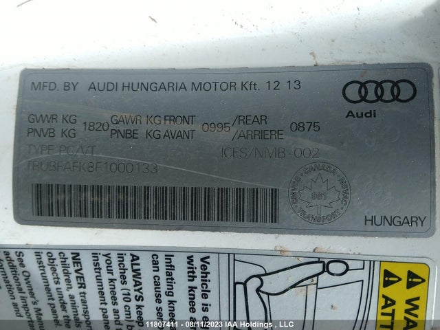 TRUBFAFK8F1000133 Audi Tt 2.0t