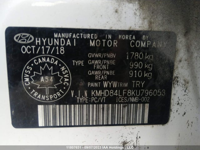 Hyundai Elantra Preferred 2019 KMHD84LF8KU796053 Image 9