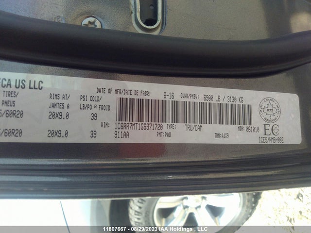1C6RR7MT1GS371720 RAM 1500 Sport