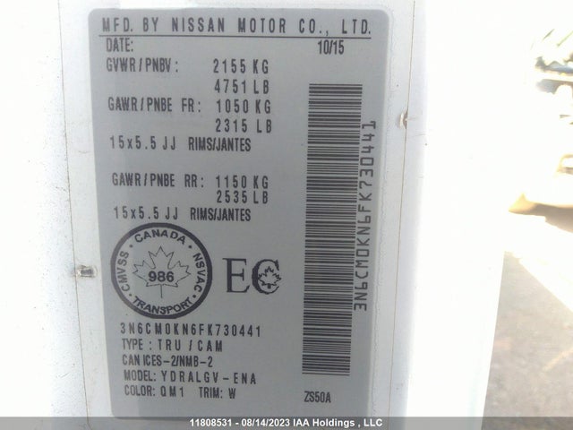 Nissan NV200 2015 3N6CM0KN6FK730441 Image 28