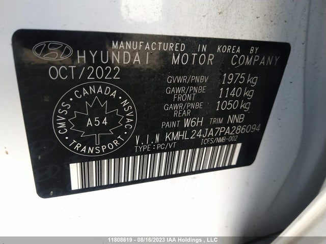 Hyundai Sonata Preferred 2023 KMHL24JA7PA286094 Image 9