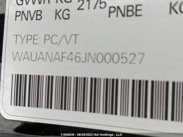 WAUANAF46JN000527 Audi A4 Sedan Komfort