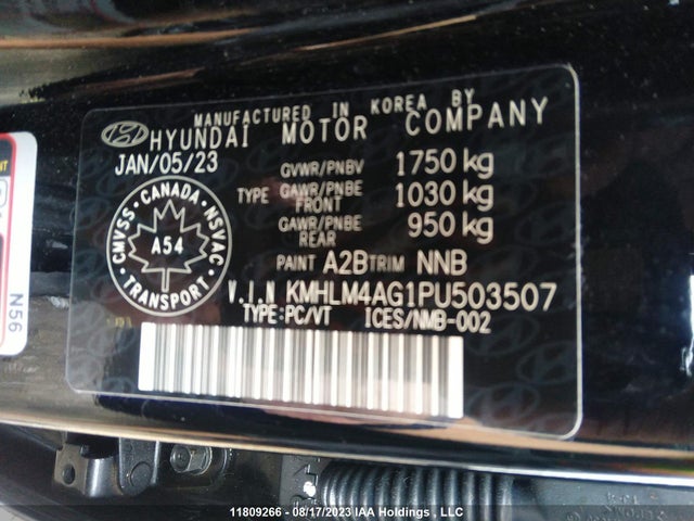Hyundai Elantra Preferred 2023 KMHLM4AG1PU503507 Image 9