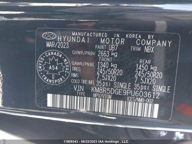 Hyundai Palisade Ultimate Calligraphy 2023 KM8R5DGE9PU603612 Image 9