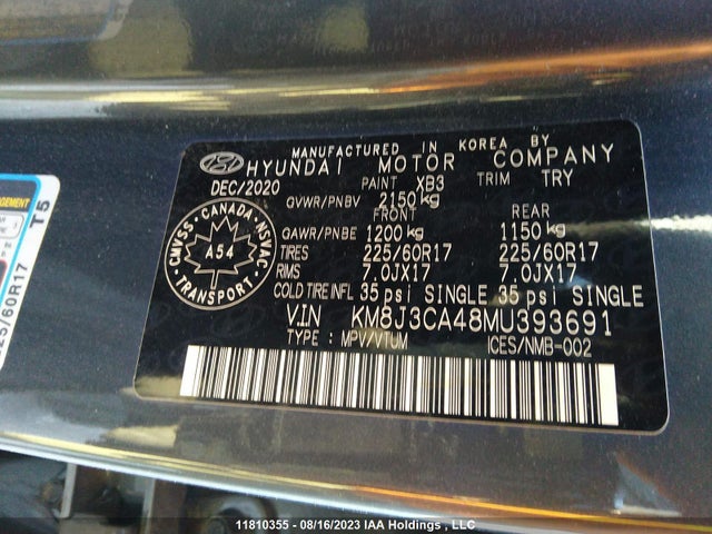 Hyundai Tucson Preferred 2021 KM8J3CA48MU393691 Image 9