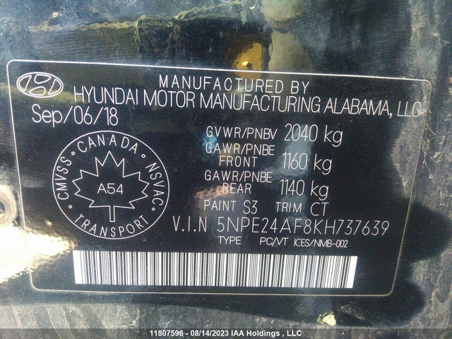 Hyundai SONATA SE 2019 5NPE24AF8KH737639 Image 28