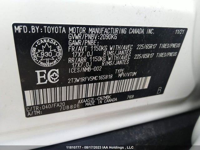 Toyota Rav4 Xle 2021 2T3W1RFV5MC165818 Image 9