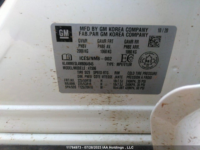 KL4MMESL4MB064945 Buick Encore Gx Select