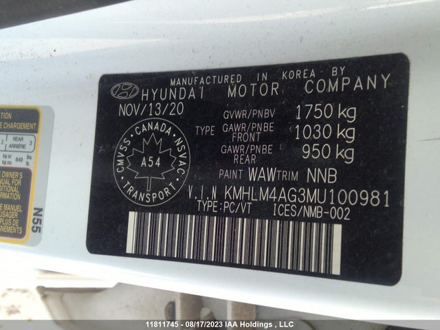 Hyundai ELANTRA 2021 KMHLM4AG3MU100981 Image 9