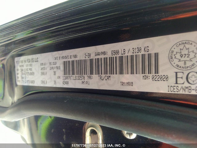 1C6RR7KT1LS132570 RAM 1500 Classic Tradesman/express