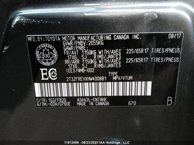 Toyota RAV4 LE 2017 2T3ZFREVXHW400881 Image 9
