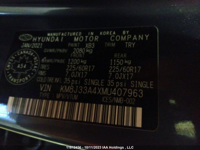 Hyundai Tucson Preferred 2021 KM8J33A4XMU407963 Image 9