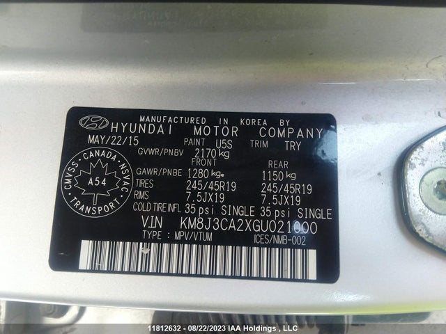 Hyundai Tucson Premium 2016 KM8J3CA2XGU021000 Image 9