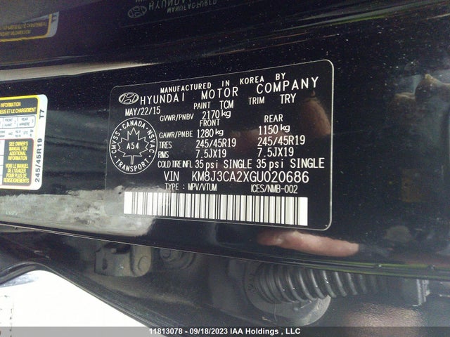 Hyundai Tucson Premium 2016 KM8J3CA2XGU020686 Image 9