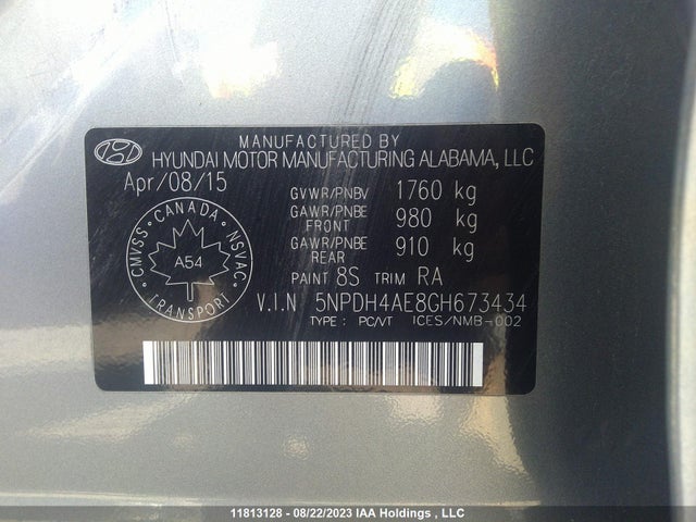 Hyundai Elantra L+ 2016 5NPDH4AE8GH673434 Image 9