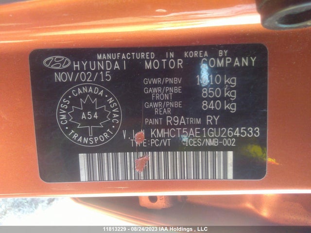 Hyundai Accent Le 2016 KMHCT5AE1GU264533 Image 9