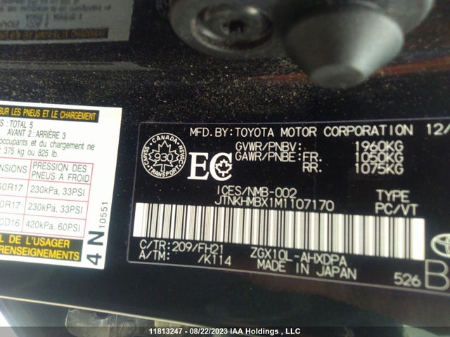 Toyota C-HR 2021 JTNKHMBX1M1107170 Image 9