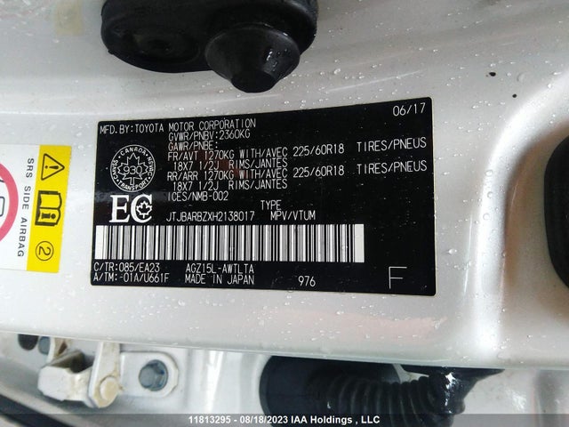 JTJBARBZXH2138017 Lexus NX 200T