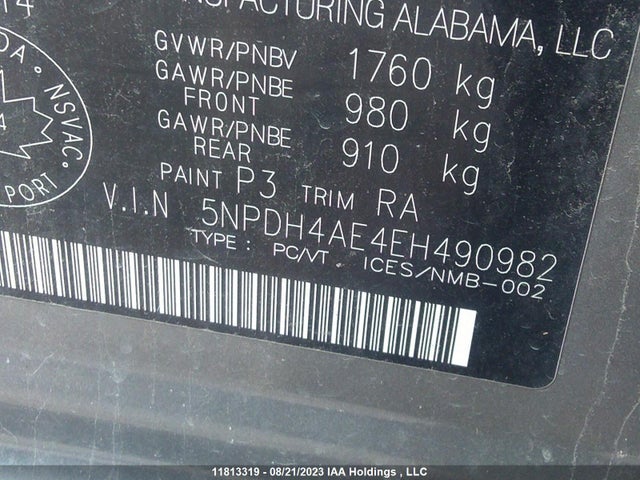 Hyundai ELANTRA GL 2014 5NPDH4AE4EH490982 Image 9