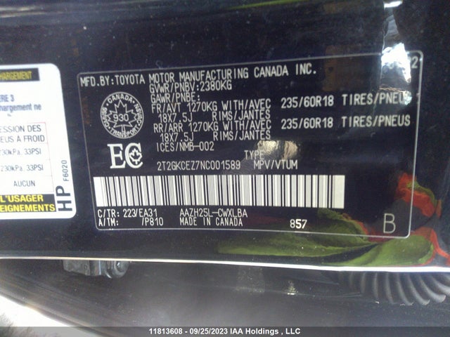 2T2GKCEZ7NC001589 Lexus Nx Nx 350h