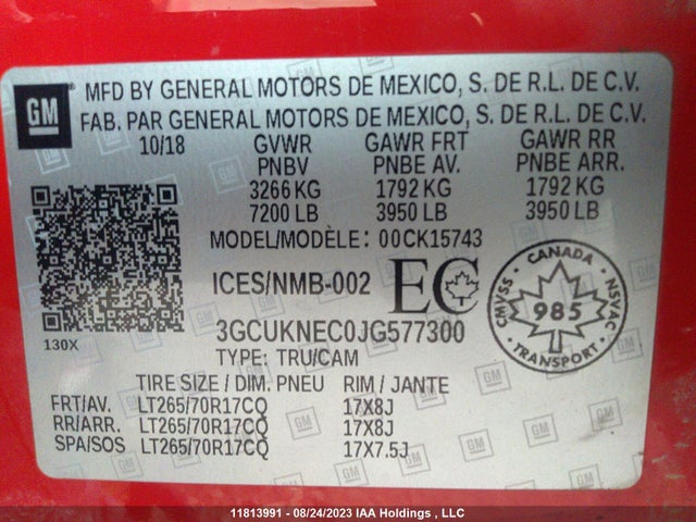 Chevrolet Silverado 1500 Work 2018 3GCUKNEC0JG577300 Image 9