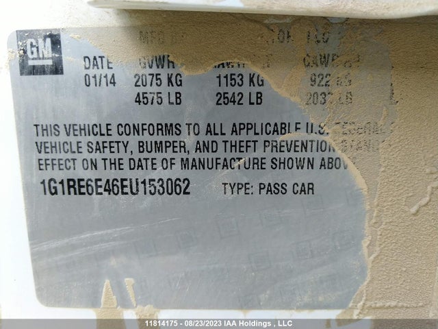 Chevrolet Volt 2014 1G1RE6E46EU153062 Image 9
