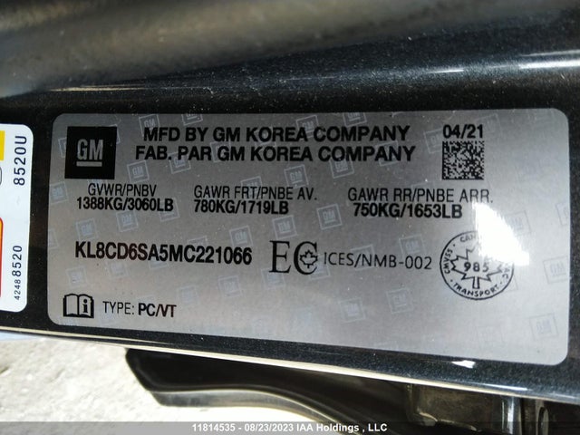 Chevrolet SPARK 1LT 2021 KL8CD6SA5MC221066 Image 9