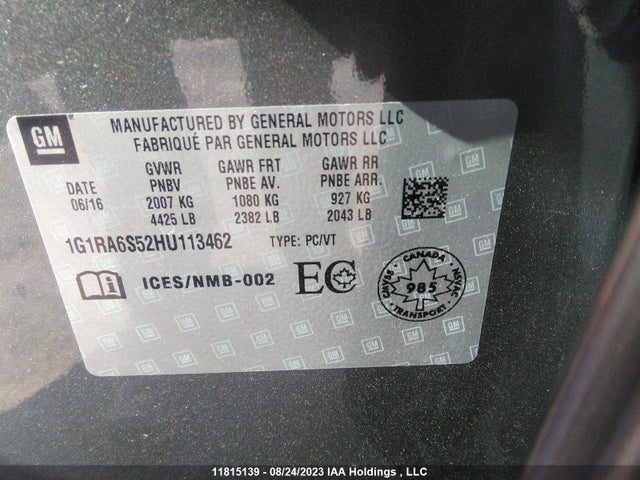 Chevrolet VOLT LT 2017 1G1RA6S52HU113462 Image 9