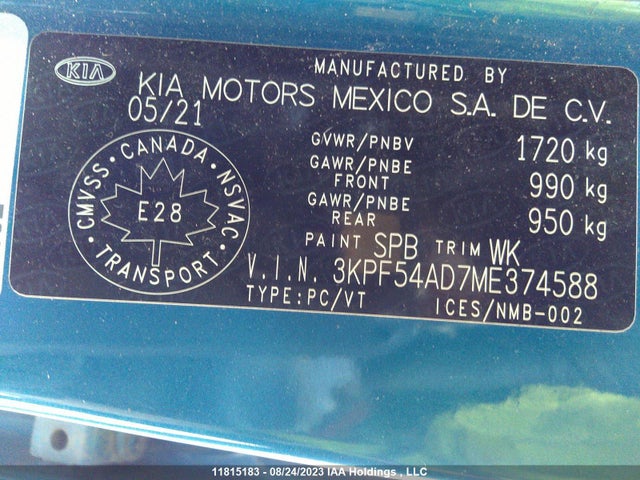 KIA Forte Ex/ex+/ex Premium 2021 3KPF54AD7ME374588 Image 9