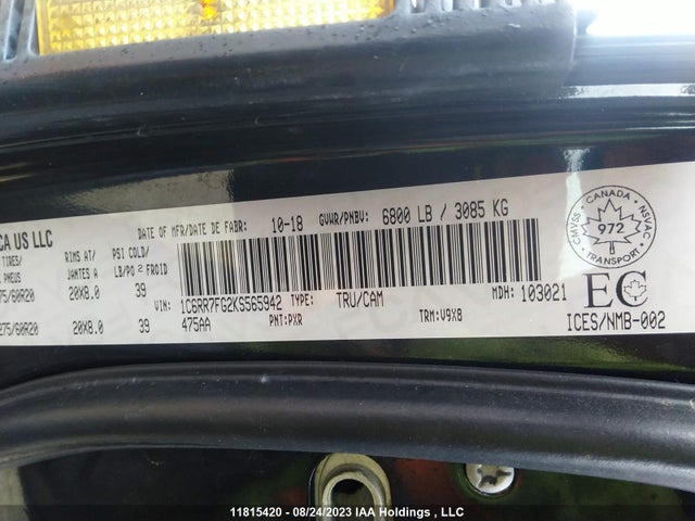 1C6RR7FG2KS565942 RAM 1500 Classic St