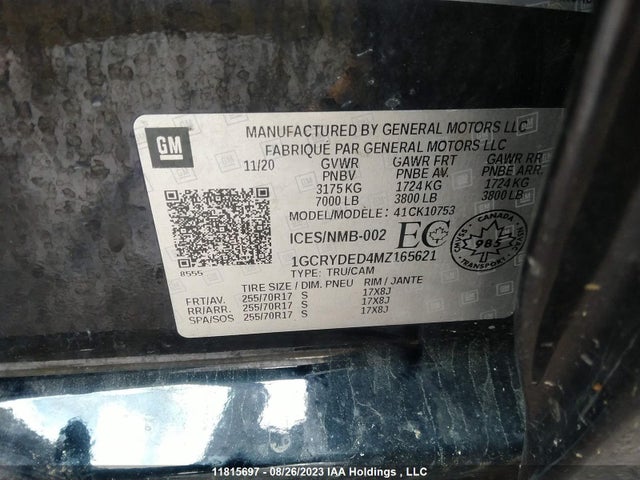 Chevrolet Silverado 1500 Lt 2021 1GCRYDED4MZ165621 Image 9