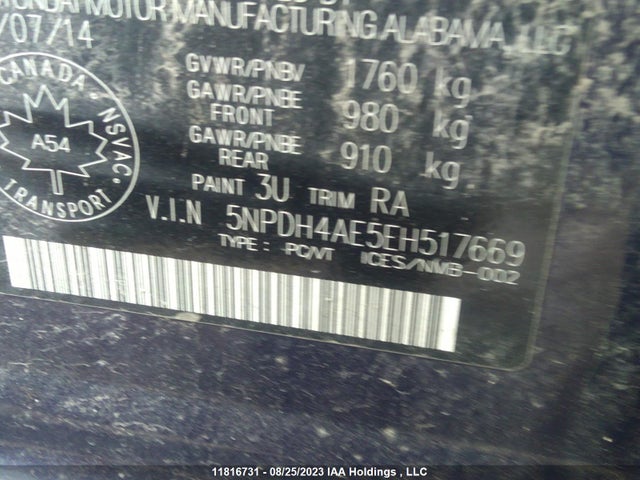 Hyundai Elantra Gls 2014 5NPDH4AE5EH517669 Image 9