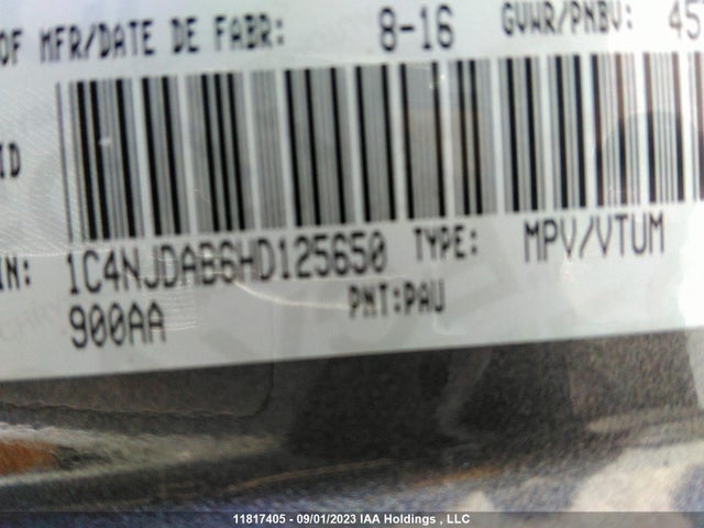 1C4NJDAB6HD125650 Jeep Compass North Edition
