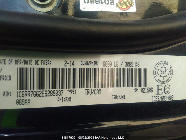 1C6RR7GG2ES289037 RAM 1500