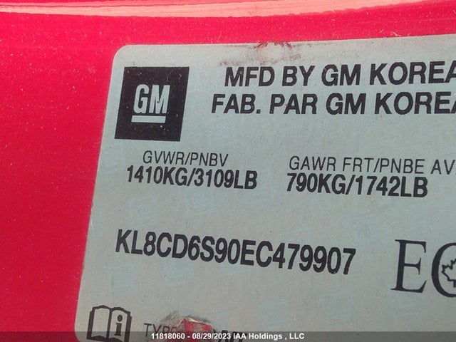 Chevrolet Spark Lt 2014 KL8CD6S90EC479907 Image 9
