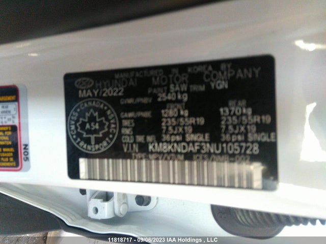 Hyundai Ioniq 5 Preferred 2022 KM8KNDAF3NU105728 Image 9