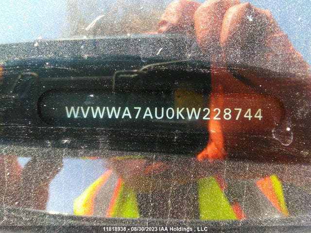 WVWWA7AU0KW228744 Volkswagen Golf R