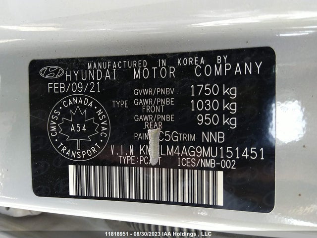 Hyundai Elantra Preferred 2021 KMHLM4AG9MU151451 Image 9