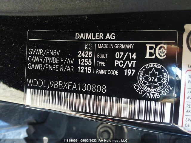 WDDLJ9BBXEA130808 Mercedes-Benz Cls-class Cls 550
