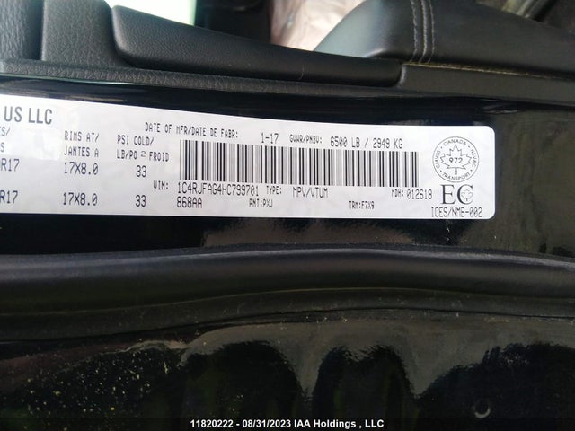 1C4RJFAG4HC799701 Jeep Grand Cherokee Laredo