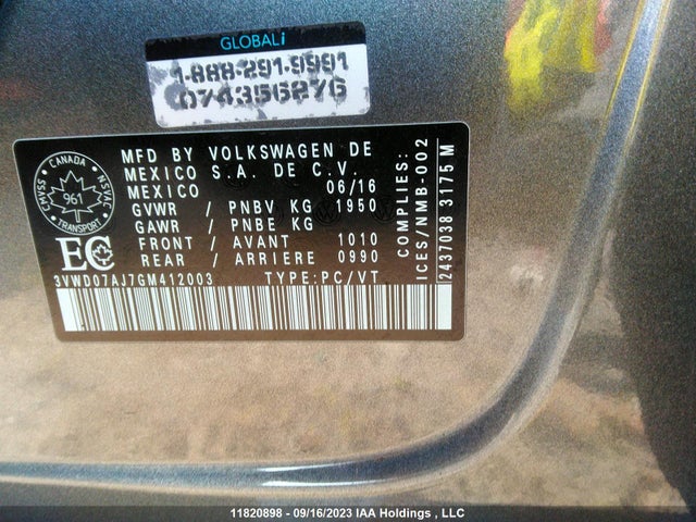3VWD07AJ7GM412003 Volkswagen 1.8t