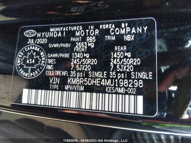 Hyundai Palisade Ultimate Calligraphy 2021 KM8R5DHE4MU198298 Image 9