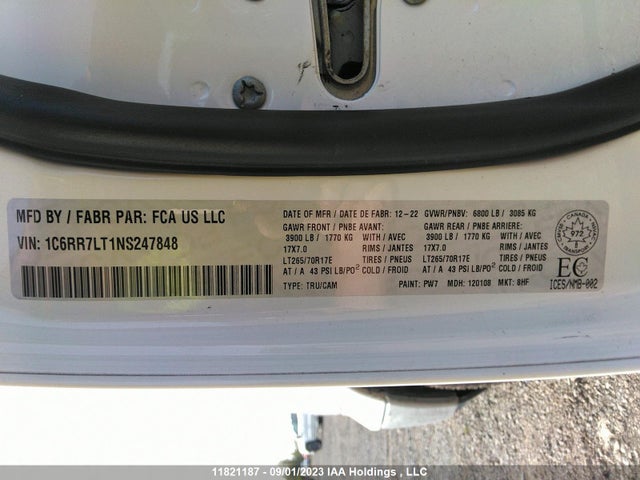 1C6RR7LT1NS247848 RAM 1500 Classic Slt