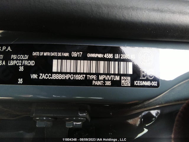 ZACCJBBB6HPG16957 Jeep Renegade