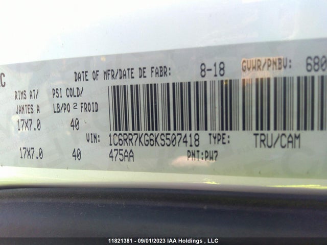 1C6RR7KG6KS507418 RAM 1500 Classic St