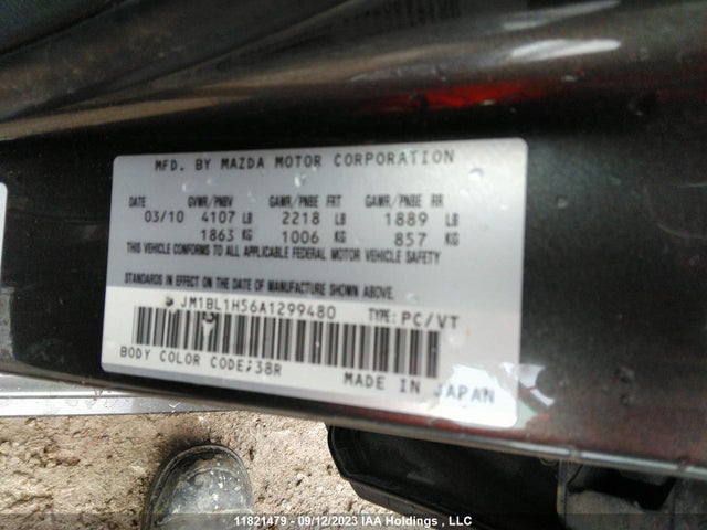 2010 Mazda Mazda3 Gs/gt მანქანა იყიდება აუქციონზე, vin: JM1BL1H56A1299480, აუქციონის ნომერი: 11821479