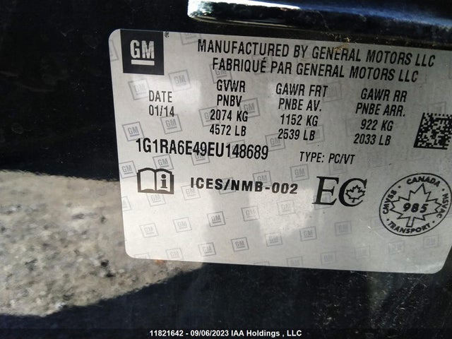 Chevrolet Volt 2014 1G1RA6E49EU148689 Image 9