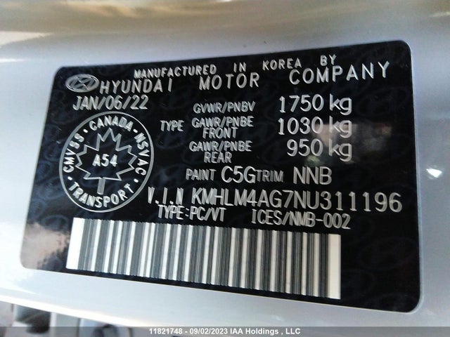 Hyundai Elantra Preferred 2022 KMHLM4AG7NU311196 Image 9