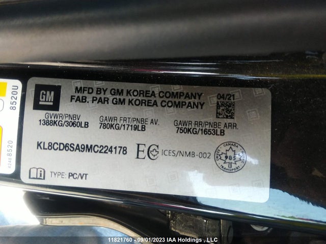 Chevrolet SPARK 1LT 2021 KL8CD6SA9MC224178 Image 9
